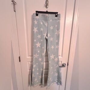Preowned Show Me Your MuMu Light Blue Stars Berkeley Bells Flare Jeans Sz 28